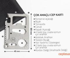 11 Fonksiyonlu Metal Survival kart - 1