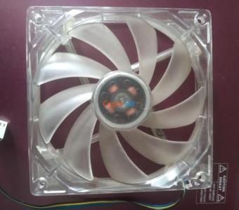 cpu fan 12cm seffaf mavi ledl pwm 4pimli