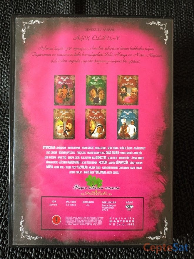 DEVEKUŞU KABARE - ZEKİ ALASYA - METİN AKPINAR. 3 DVD. - İstanbul Beşiktaş