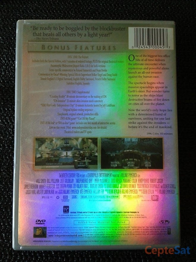 INDEPENDENCE DAY 1996 FIVE STAR COLLECTION 2 DVD.. - İstanbul Beşiktaş