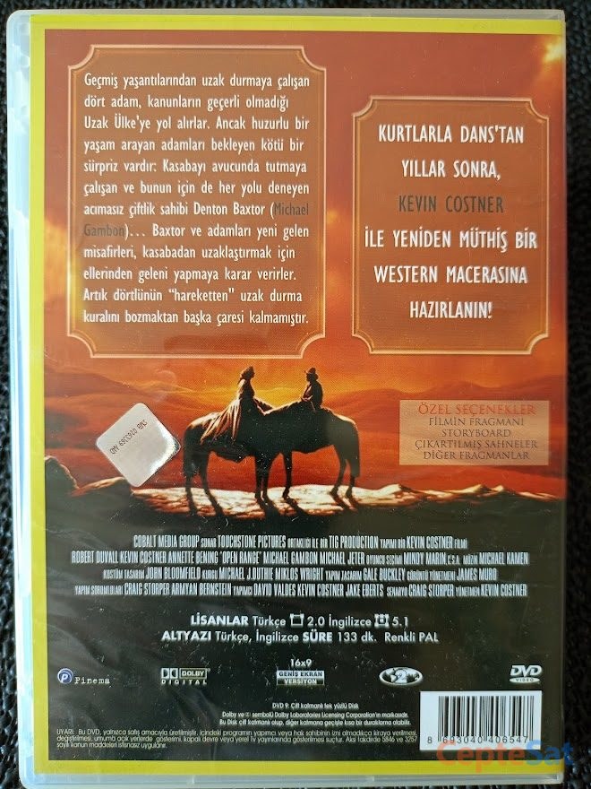 UZAK ÜLKE - OPEN RANGE - ROBERT DUVALL - KEVIN COSTNER - DVD. - İstanbul Beşiktaş