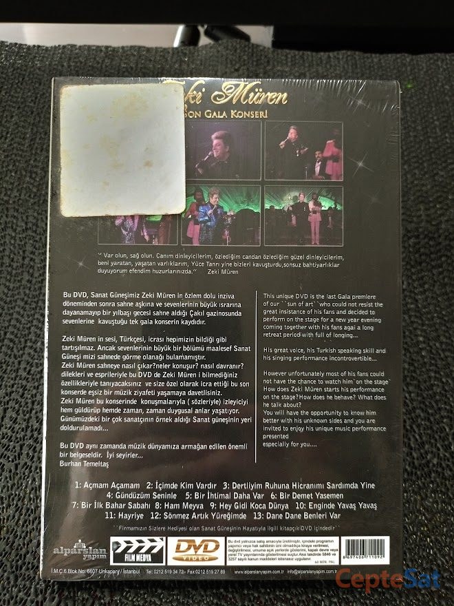 ZEKİ MÜREN SON GALA KONSERİ 1986 YILBAŞI GECESİ AMBALAJINDA DVD - İstanbul Beşiktaş
