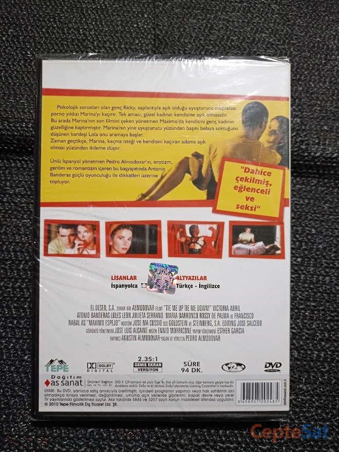 BAĞLA BENİ - Tie Me Up, Tie Me Down - SIFIR JELATİNDE. DVD - İstanbul Beşiktaş