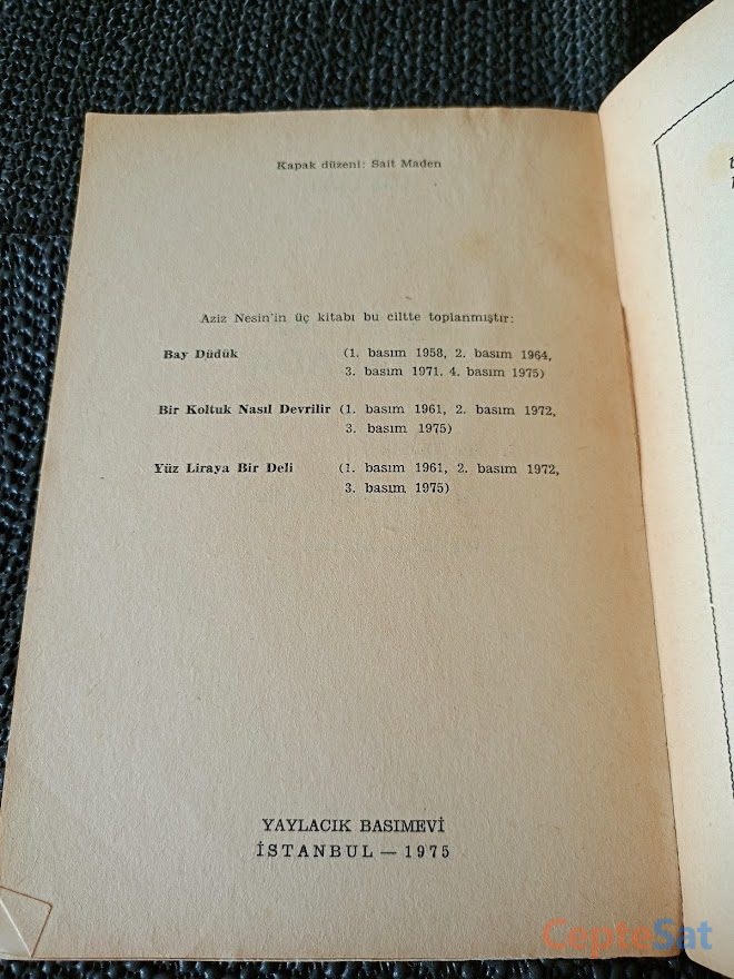 ÜÇ KİTAP BİRARADA BAY DÜDÜK - BİR KOLTUK NASIL DEVRİLİR - 100 LİRAYA BİR DELİ. - İstanbul Beşiktaş