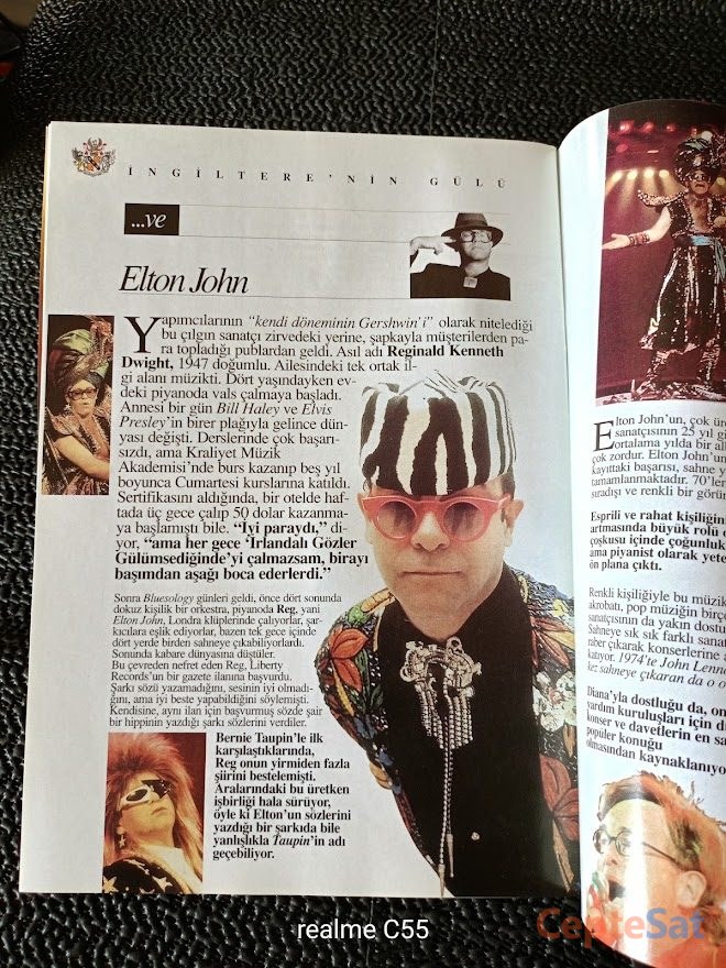 PRENSES DIANA ve ELTON JOHN ŞARKILARI. KİTAPCIK + CD İLE BERABER. BU KİTAPCIKDA PRENSES DİANA, RAHİBE TERESA ,VERSACE ,ELTON JOHN GİBİ ÜNLÜLER İLE İLGİLİ KISA B - İstanbul Beşiktaş