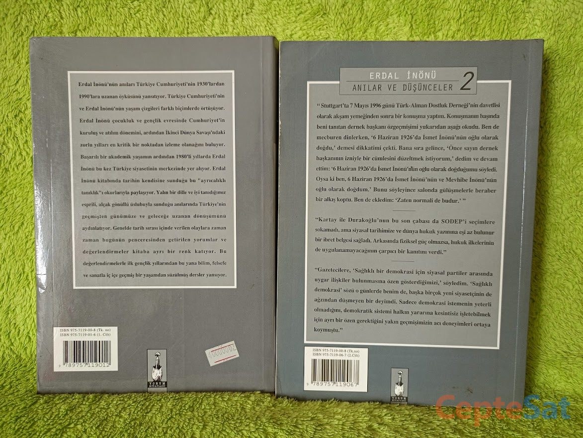 ANILAR VE DÜŞÜNCELER (1-2 CİLT TAKIM OLARAK).. - İstanbul Beşiktaş