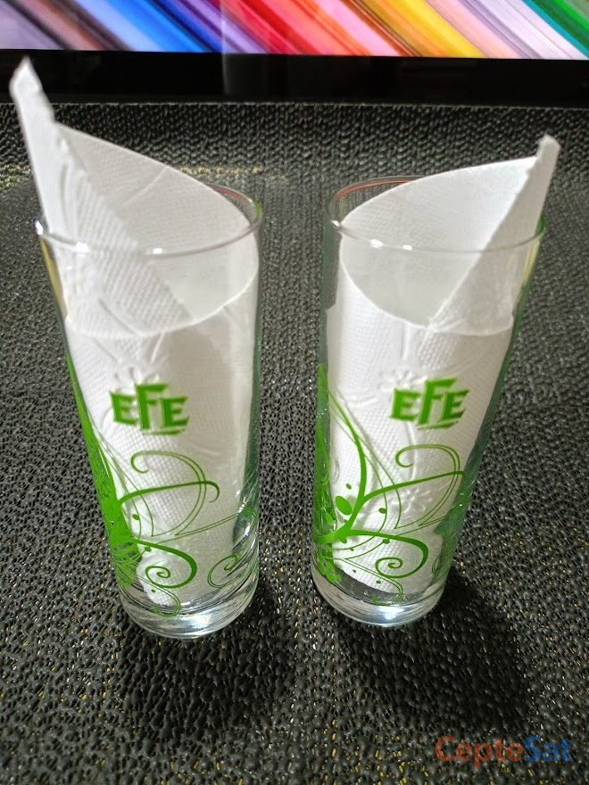 EFE FLORAL DESENLİ RAKI, MEŞRUBAT BARDAĞI. - İstanbul Beşiktaş