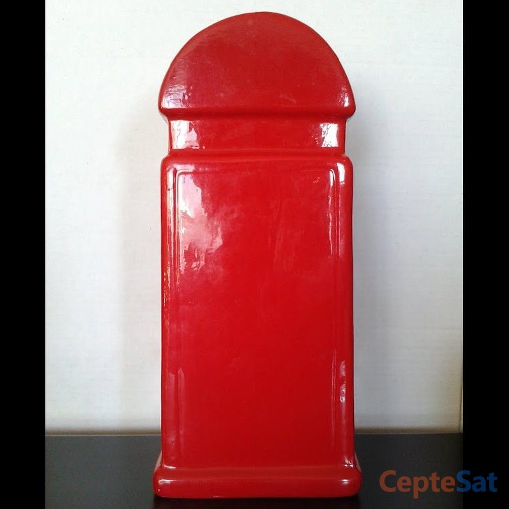 PORSELEN İNGİLİZ TELEFON KULUBESİ KUMBARA. ( BÜYÜK BOY ) - İstanbul Beşiktaş