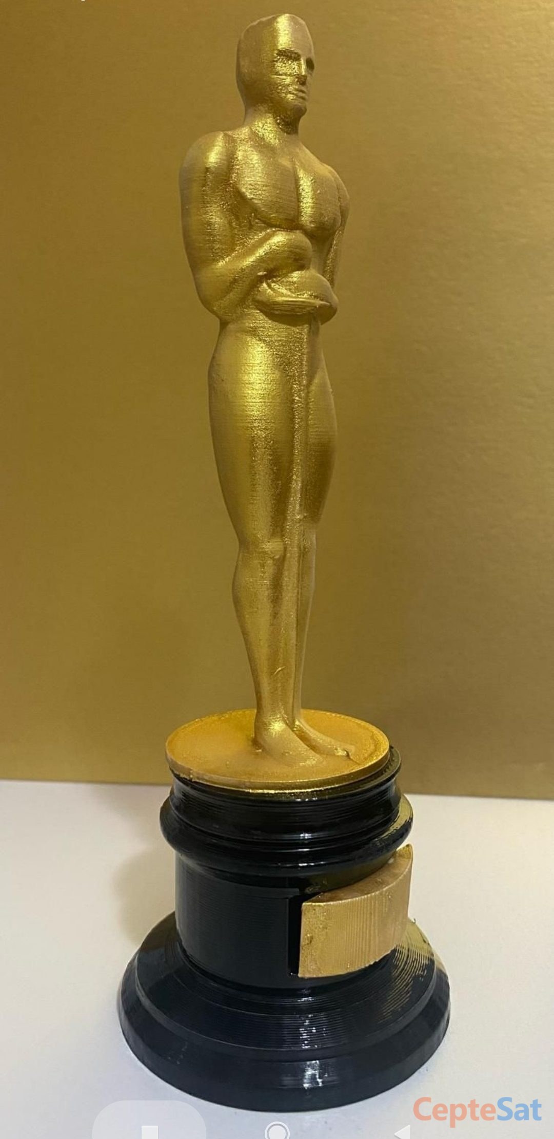 Plastik Altın Rengi Oscar Ödülü Figürü - Adana YÜREĞİR