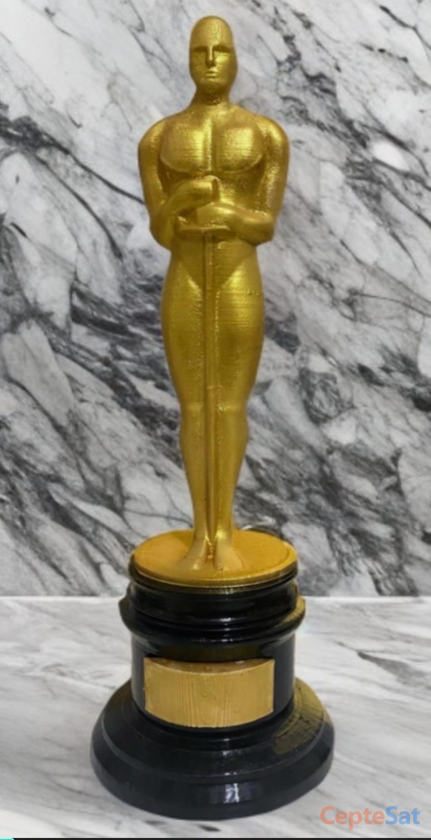 Plastik Altın Rengi Oscar Ödülü Figürü - Adana YÜREĞİR