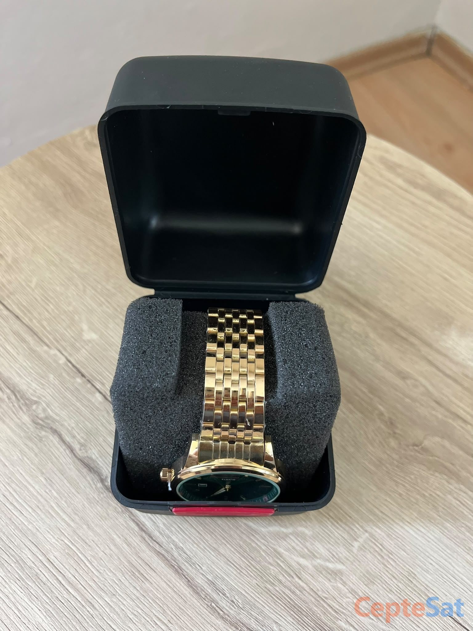 Yeşil Kadran Full Gold Çelik Kordon Kol Saati - Malatya Yeşilyurt