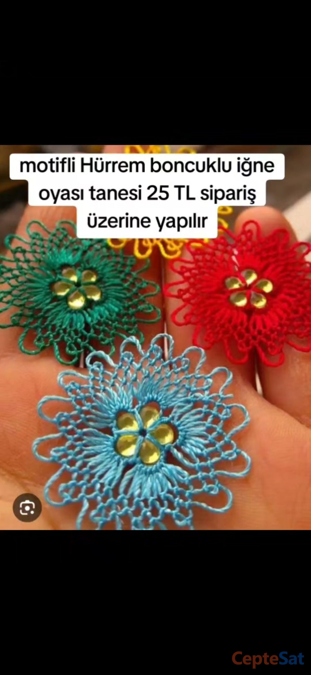Motifli Hürrem boncuklu iğne oyası fiyat 50 TL - Gaziantep Araban